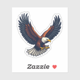 Majestic Flying Eagle Symbol der Stärke und des Gr Aufkleber
