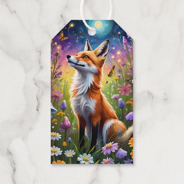 Majestic Fox Geschenkanhänger (Rückseite)