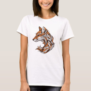 Majestic Fox Illustration T-Shirt