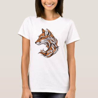 Majestic Fox Illustration T-Shirt