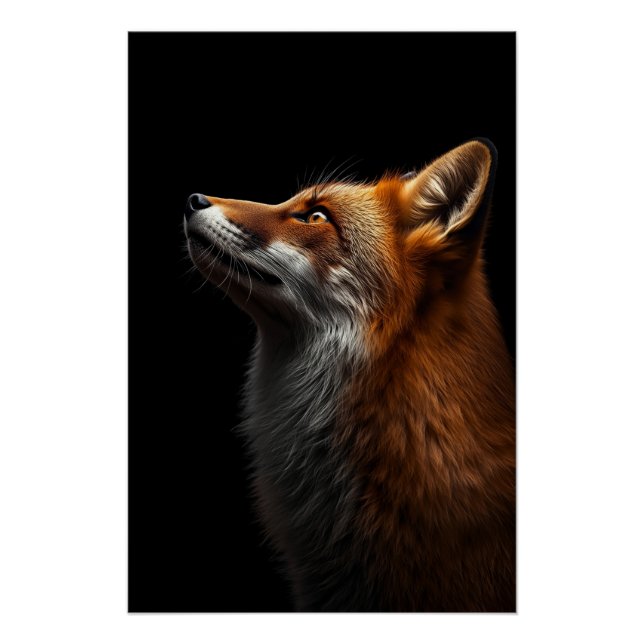 Majestic Fox Portrait, Strength & Royal Confidence Poster (Vorderseite)