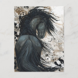 Majestic Friesian Horse par Bihrle Carte Postale