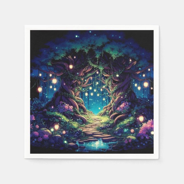 Majestic Fun Enchanted Forest Baby Shower Serviette (Vorderseite)