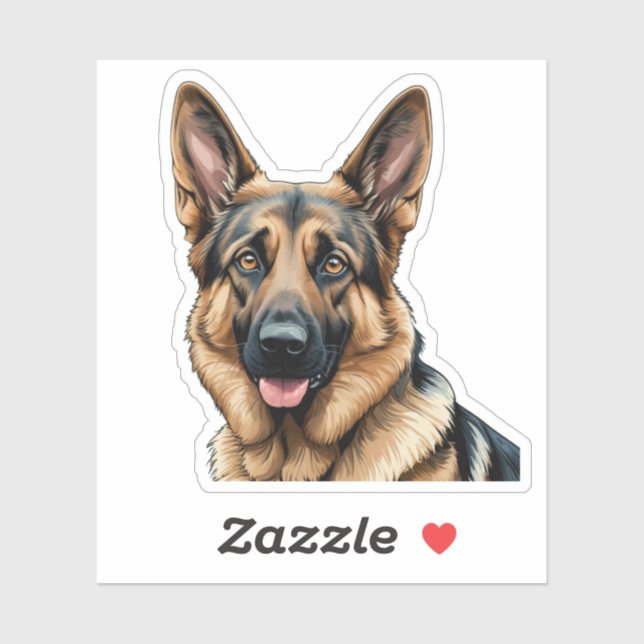 Majestic German Shepherd Sticker - Loyal Dog Lover (Blatt)