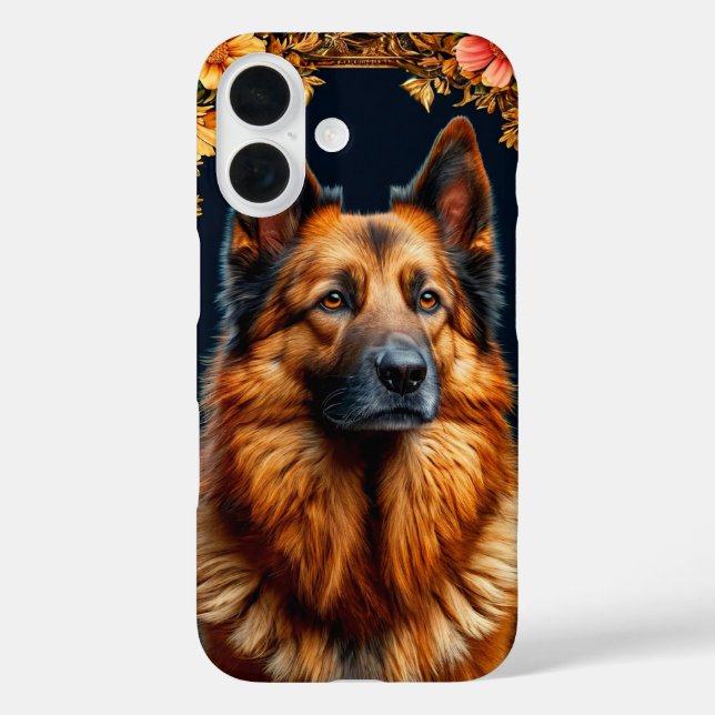 Majestic German Shepherdog iPhone 16 Hülle (Rückseite)