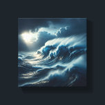 Majestic Giant Turquoise Wave Crashing  Leinwanddruck<br><div class="desc">A breathtaking digital masterpiece capturing the raw, majestic power of a massive turquoise ocean wave as it peaks and crashes. The intense detail in the sea spray and the deep blue water textures create a sense of awe and natural grandeur. Ideal for high-end coastal wall art, modern interior focal points,...</div>