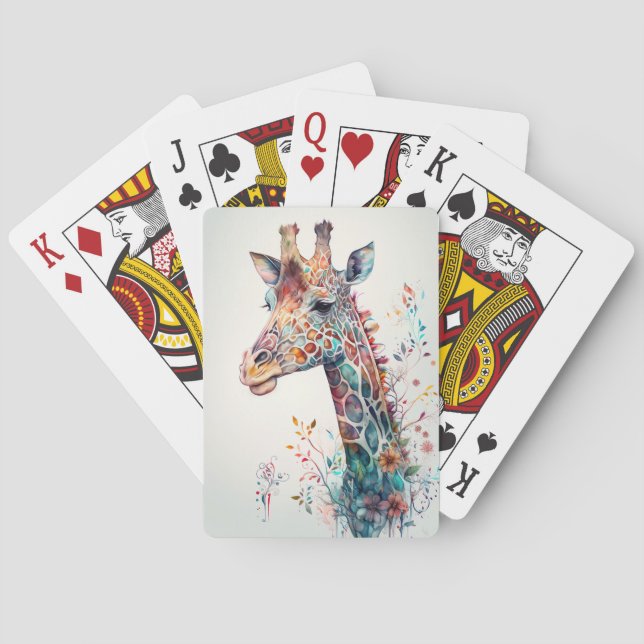 Majestic Giraffe Beautiful Artwork Spirit Guide Spielkarten (Rückseite)