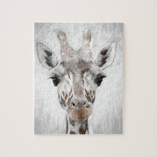 Majestic Giraffe in Schwarz-Weiß-Puzzle
