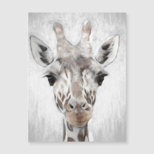 Majestic Giraffe Porträt Magnetkarte
