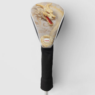 Majestic Golden Dragon and Ivory Golf Headcover