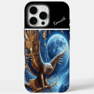 Majestic Golden Eagle Moon iPhone 16 Pro Max Hülle