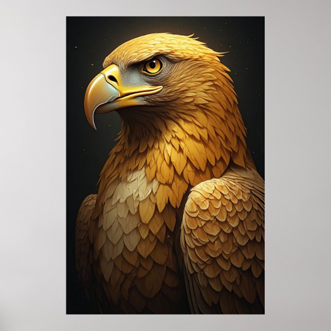 Majestic Golden Eagle Portrait  Poster (Vorne)