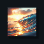 Majestic Golden Sunset Ocean Waves - Ethereal Leinwanddruck<br><div class="desc">A breathtaking digital artwork featuring rolling ocean waves shimmering under the intense golden light of a setting sun. The intricate reflections on the water and the soft, cloud-filled sky evoke a sense of peace and natural splendor. Perfect for high-end residential decor, spa environments, or as a radiant focal point in...</div>