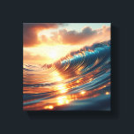 Majestic Golden Sunset Ocean Waves - Ethereal Leinwanddruck<br><div class="desc">A breathtaking digital artwork featuring rolling ocean waves shimmering under the intense golden light of a setting sun. The intricate reflections on the water and the soft, cloud-filled sky evoke a sense of peace and natural splendor. Perfect for high-end residential decor, spa environments, or as a radiant focal point in...</div>