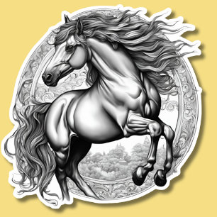 Majestic Gothisches Pferd wasserdicht Aufkleber