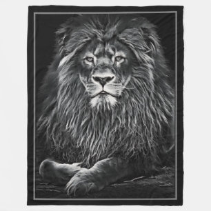 Majestic Grau Lion Fleecedecke