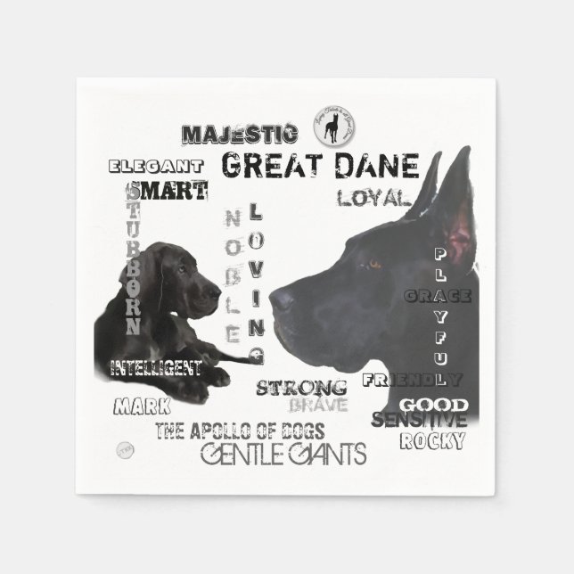 Majestic Great Danes Serviette (Vorderseite)