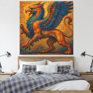 Majestic Griffin des antiken Griechenlands Leinwanddruck