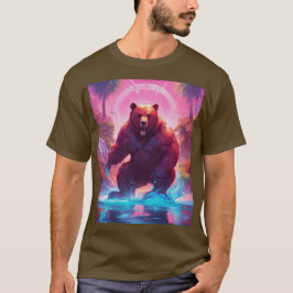 Majestic Grizzly Bear im T - Shirt Forest"