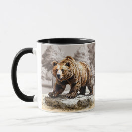 Majestic Grizzly: Wächter des Waldes" Tasse