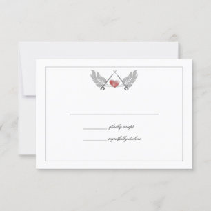 Majestic Guarded Heart Response Card RSVP Karte