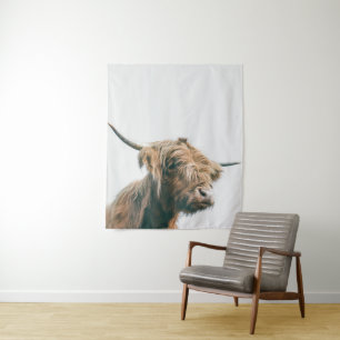 Majestic Hochland-Kuh-Portrait Wandteppich