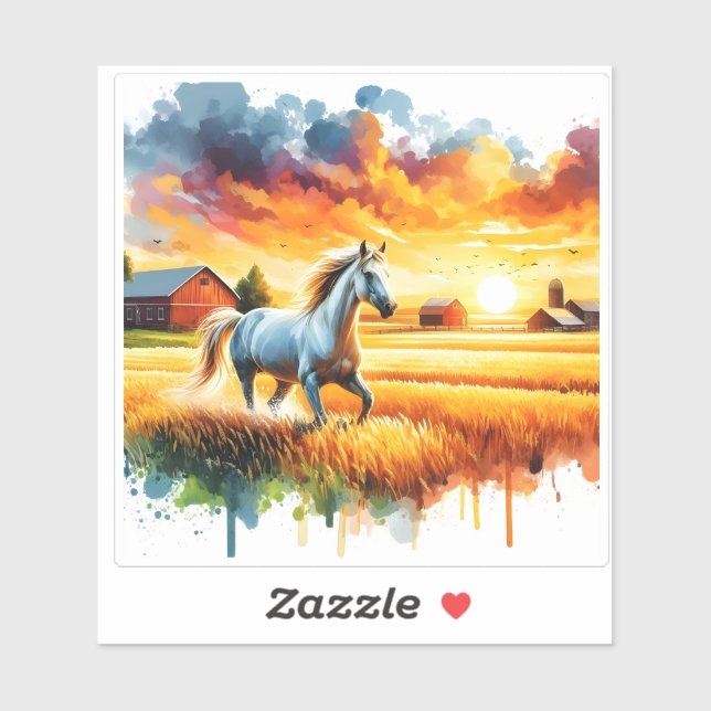 Majestic Horchers bei Sonnenuntergang Aufkleber (Blatt)