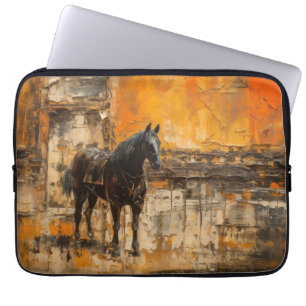 Majestic Horn im Abstrakten Sonnenuntergang Laptopschutzhülle