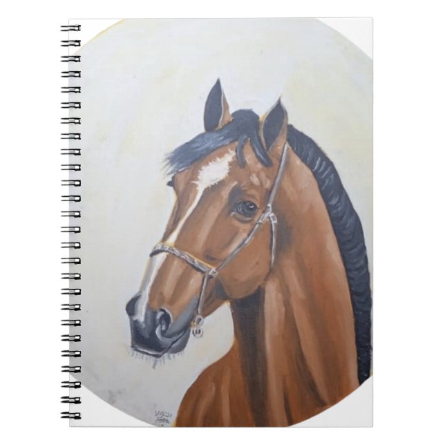 Majestic Horse Portrait T-Shirt Notizblock (Vorderseite)