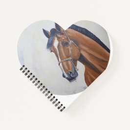 Majestic Horse Portrait T-Shirt Notizbuch