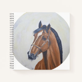 Majestic Horse Portrait T-Shirt Notizbuch