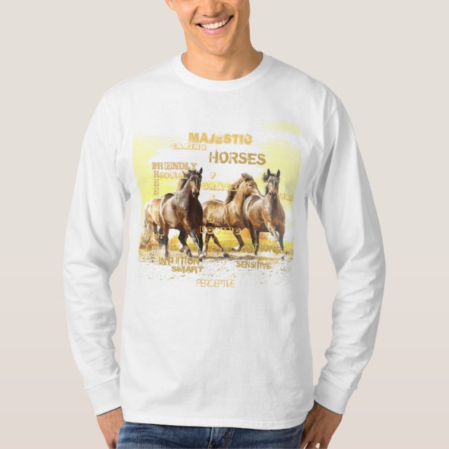 Majestic Horses Long Sleeve T - Shirt (Vorderseite)