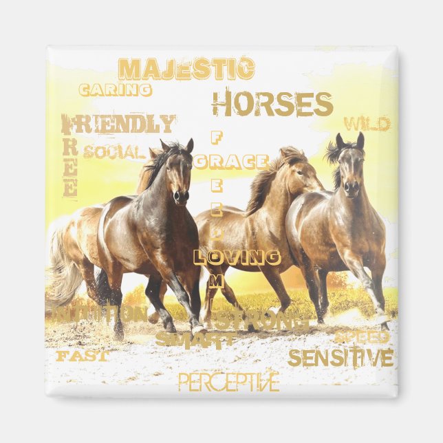 Majestic Horses Magnet (Vorne)