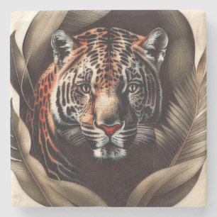 Majestic Jaguar - König des Dschungels Steinuntersetzer