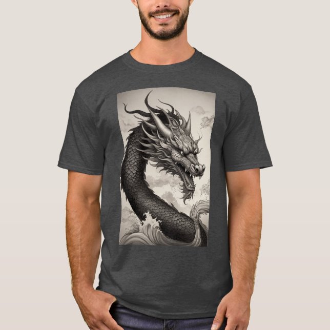 Majestic japanischer Dragon-T - Shirt (Vorderseite)