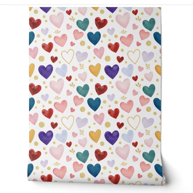 Majestic Jewel Heart Mosaic Tapete (Abrollen)