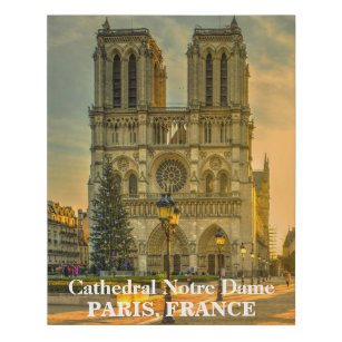Majestic Kathedrale Notre Dame Paris Frankreich Künstlicher Leinwanddruck