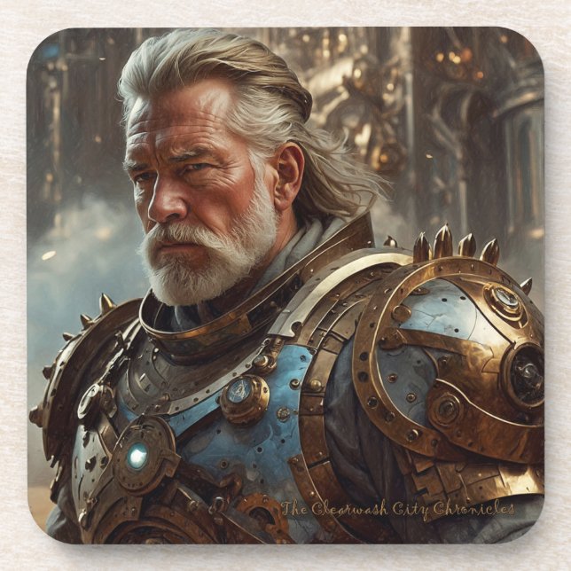 Majestic King Untersetzer mit Steampunk Regal Rüst (Vorderseite)