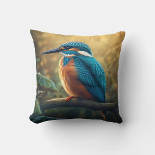Majestic Kingfisher: Die lebendige Kunst der Natur Kissen