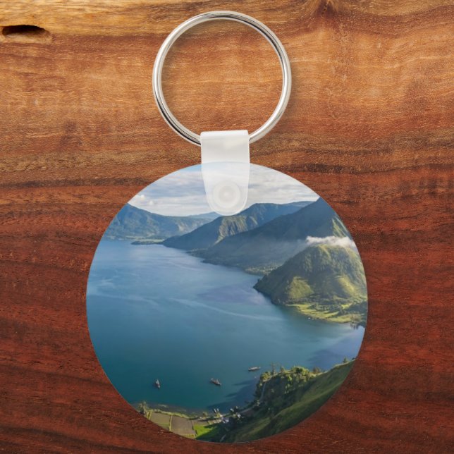 Majestic Lake Toba North Sumatra Bali Keychain Schlüsselanhänger (Rückseite)