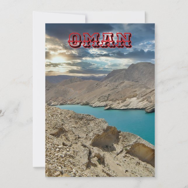 Majestic Landschaften Oman Feiertagskarte (Vorderseite)