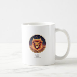 Majestic Leo Lion Zodiac Gold Illustration Coffee  Kaffeetasse