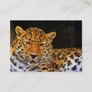 Majestic Leopard Business Card Visitenkarte