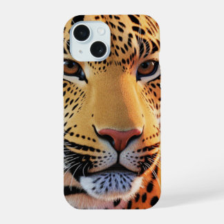 Majestic Leopard Nah-up | Atemberaubende Natur iPhone 15 Hülle