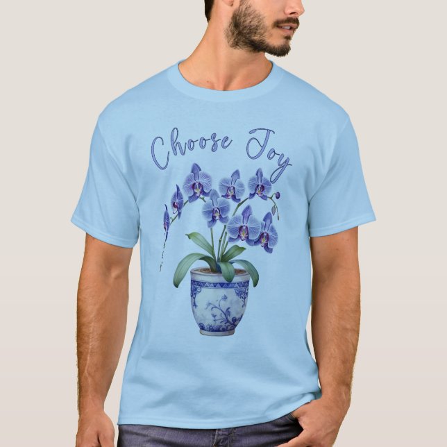Majestic Lila Orchidee mit Vollblut T-Shirt (Vorderseite)