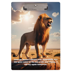 Majestic Lion Courage Inspirierend Geschenk Motivi Klemmbrett