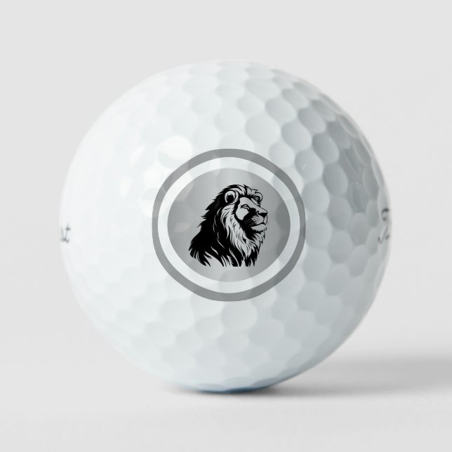 Majestic Lion Embellished Golf Balls Golfball (Vorderseite)