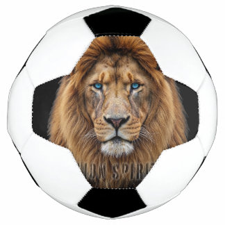 Majestic Lion Face with Blue Eyes | Wildlife Anima Fußball