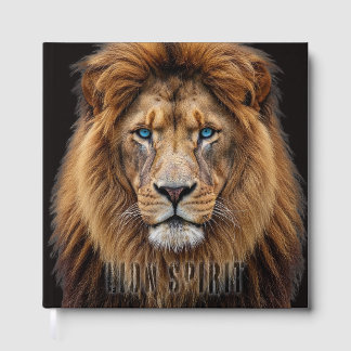 Majestic Lion Face with Blue Eyes | Wildlife Anima Gästebuch