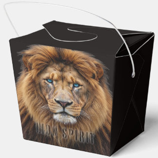 Majestic Lion Face with Blue Eyes | Wildlife Anima Geschenkschachtel